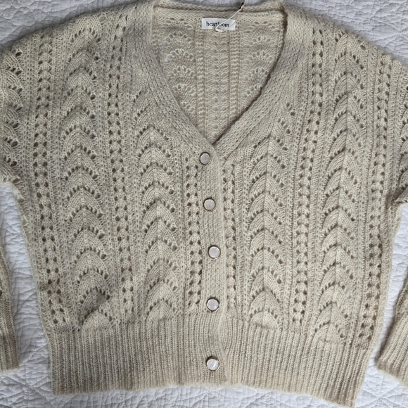 Heartloom Grenier Pointelle Wool Blend Cardigan - Picture 6 of 16